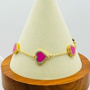 KATE SPADE 🩷 Pink Take Heart Line Bracelet NWT